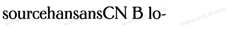 sourcehansansCN B lo字体转换